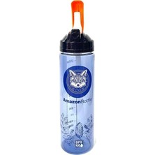 MSP Amazon Tritan Desenli Pipetli Matara, 630CC, Mavi