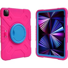 MSP iPad 11.nesil A16 11INÇ/10.NESIL 10.9inç ile Uyumlu Kılıf Askılı Silikon Handle Ring Yüzüklü Amour Tank Case