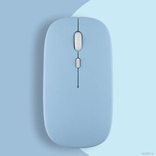 MSP Edilebilir Tüm Cihazlara Uyumlu Sessiz Hızlı 2,4+5.0 Kablosuz Mouse (Mavi)