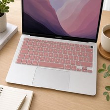 MSP Türkçe Q Klavye Koruyucu MacBook Air 13 A1932 A2179 A2337 M1 Uyumlu | Uk Iso Ters L Enter | Ultra Ince Silikon Keyboard Cover Pembe Altın