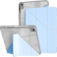 MSP iPad 11.nesil A16 11INÇ/10.NESIL 10.9inç ile Uyumlu Kılıf Mika Trifolding Şeffaf Kalem Bölmeli