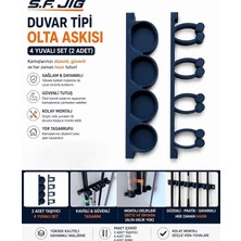 MSP Tipi Olta Kamışı Askısı 4 Yuvalı 2’li Set – Olta Düzenleyici ve Kamış Tutucu Siyah