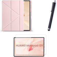 MSP - Huawei Matepad 12X ile Uyumlu Kalem Bölmeli Standlı Kılıf + Ekran Koruyucu + Kalem 3'lü Set - Çok Renkli 2