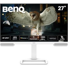 MSP EW2790U 4K Ekran, 27 Inç, 3840X1260, P3%98, Özel Aı Kontrast Teknolojisi, Dahili 2.1 Hoparlör, Subwoofer, Usb-C Bağlantı Noktası, 3 HDMI Bağlantı Noktası, Ergonomik Tasarım, Göz Bakımı