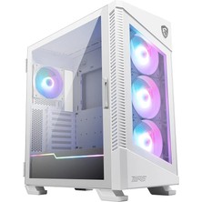 MSP Mpg Velox 100R 4X120MM Argb Fan Temperli Cam USB 3.2 Type-C Atx Mid-Tower Beyaz Gaming (Oyuncu) Kasa