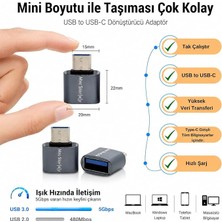 MSP Usb-C USB 3.0 Dönüştürücü | 5gbps Veri Aktarımı | Macbook, iPad Pro ve Usb-C Destekli Cihazlar Için Type-C USB Adaptör Gri