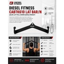 MSP Lat Bar Çelik Lat Pull Down Çekiş Aparatı, Siyah