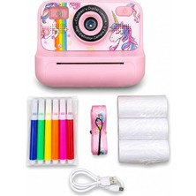 MSP Için Mini Dijital Fotoğraf Makinesi Termal Çıktı Alan Pembe
