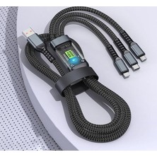 MSP 1 Arada USB Kablosu Hızlı Şarj, Şeffaf Aydınlık 100W Süper Hızlı Şarj Kablosu, Dayanıklı Naylon Örgü, Tip-C, iPhone ve Android Cihazlar Için Şarj Çözümü
