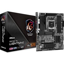 MSP X670E Pg Lightning Atx Anakart Amd Am5 Ryzen 8000 ve 7000, Ddr5, 4x M.2 Ssd, 4K 120Hz, Amd Expo, USB Type-C