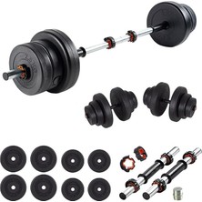 MSP 32 kg Multifonksiyonel Halter Seti ve Dambıl Seti Ağırlık Fitness Seti