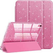 MSP iPad Air 5. Nesil 10.9 ile Uyumlu Kılıf Flip Cover Kalem Bölmeli Pc Case-10.nesil DEĞİL-A2588 A2589 A2591 Simli-Koyupembe