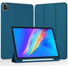 MSP Ipad Pro 11 1/2/3/4.nesil 2018-2023 ile Uyumlu Kılıf Kılıf Kalem Bölmeli Orj Smart Case Kabak, Petrol Mavisi