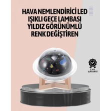 Pileli Store Gece Lambası Özellikli Taşınabilir Nemlendirici ve Aromaterapi Cihazı USB Girişli