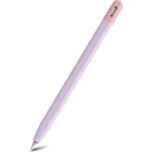 MSP Apple Pencil Usb-C ile Uyumlu Kılıf Apple Pencil USB C ile Uyumlu Silikon Koruma Kılıfı Lila