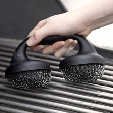 MSP Bbq Izgara Fırçası, Kolay Tutma Özelliği ile Çift Pedli Paslanmaz Çelik Temizleyici 1710