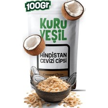 aklow akyoleticaret Kuru Yeşil Doğal Hindistan Cevizi Cipsi 100 G - Şekersiz ve Katkısız, Çıtır Kuru Hindistan Cevizi Dilimleri, Vegan ve Glutensiz Atıştırmalık, Temiz Içerik