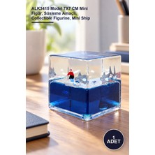 Yenilig 1 Adet Batmayan Gemi – ALK3415 Model 7x7 cm Mini Figür, Süsleme Amaçlı, Collectible Figurine, Mini Ship