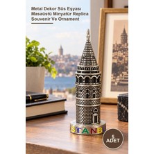 Yenilig 5 Adet Metal Galata Kulesi – Metal Dekor Süs Eşyası Masaüstü Minyatür Replica Souvenir ve Ornament