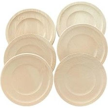 aklow akyoleticaret Bambu Çay Tabağı Altlığı; Yuvarlak, Kahverengi, Elde Yıkama, Bulaşık Makinesi Kullanımına Uygun Değil, 10 x 10 Cm, 6 Parça