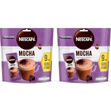 aklow akyoleticaret Nescafe; Mocha Çikolatalı ve Köpüklü Çözünebilir Kahve Karışımı, 17 Gram x 9 Adet 2'li Paket