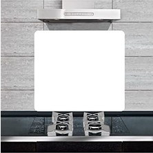 aklow akyoleticaret 50X56 cm Cam Ocak Koruyucu Düz Beyaz