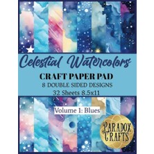 aklow akyoleticaret Celestıal Watercolor Craft Paper Pad: Volume I Blues, Collage And Other Craft Projects (Watercolor Craft Paper Pads), Craft Paper Pad Sheets For Scrapbookıng, Decoupage