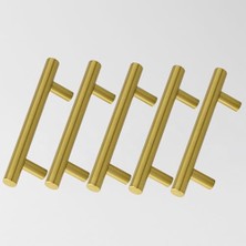 aklow akyoleticaret Dolap Dolabı Kulbu Kulpu Kulpları 96 mm Gold 5 Adet Altın Metal Alteta Set Mobilya Mutfak Çekmece
