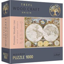 aklow akyoleticaret Woodcraft 1000 Element; Ahşap El Sanatları, Düzensiz Şekiller, 100 Seyahat Karakteri, Modern Premium, Kendin Yap, Yetişkinler ve Çocuklar Için 12 Yaşındaki Bulmaca, Antik Dünyanın Renkli Haritası
