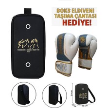 MSP Do Legacy Kick Boks Eldiveni Muay Thai ve Eldiven Taşıma Çantalı Beyaz Altın 12 Oz,legacy-Çnt-Byz-12