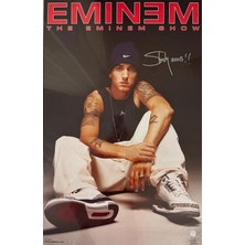MSP Store Eminem Müzik Retro Duvar Dekor Afiş Çerçevesiz Poster 30 x 42 Beyaz