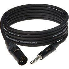 aklow akyoleticaret M1 MY206 Trs x Male Xlr Neutrik Uçlu Siyah 10MT Balanslı Kablo