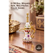 Yenilig 3 Adet Minik Ibrik – 6 cm Boy, Minyatür Ibrik, Mini Pitcher, Küçük Sürahi