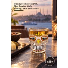 Yenilig 5 Adet Cam Kurukafa Shot Bardak – Istanbul Temalı Tasarım, Shot Bardak, Likör Bardağı, Skull Shot Glass