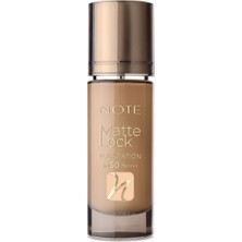 Note Matte Lock Foundation SPF50 Yoğun Kapatıcı Mat Bitişli Fondöten 100 Velvet Beige