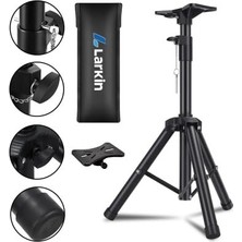 aklow akyoleticaret HS20 Profesyonel Hoparlör Standı, Taşıma Çantalı Ağır Hizmet Çelik Tripod Kabin Sehpası, Çiftli Stüdyo ve Sahne Kolon Ayağı, Güvenlik Kilitli