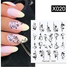aklow akyoleticaret Su Transferli Nail Art Sticker X020 (49831-20) 3882