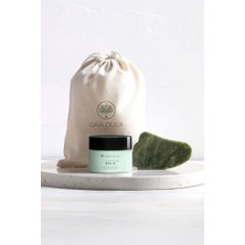 aklow akyoleticaret Temizleyici Balm ve Yeşim Gua Sha Masaj Taşı Seti