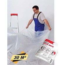 aklow akyoleticaret Hışır Örtü Boyacı Naylonu Eşya Zemin Koruma 30 M² (4x7.5 Metre)