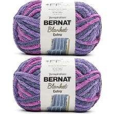 aklow akyoleticaret Battaniye Ekstra Mor Gün Batımı Ipliği, 2'li Paket, 10,5 OZ/300 G, Polyester, #7 Jumbo, 97 Yard