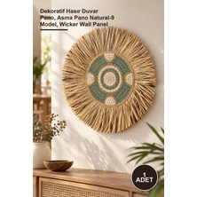 Yenilig 1 Adet Duvara Asmalı Hasır Pano – Dekoratif Hasır Duvar Pano, Asma Pano Natural-9 Model, Wicker Wall Panel