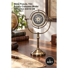 Yenilig 1 Adet Pirinç Pusula – Metal Pusula, Yön Bulucu Compass Model 7666 Ölçü 23X15 cm