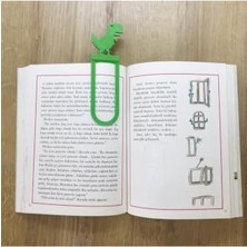 aklow akyoleticaret Dinozor Kitap Ayracı, Yeşil, 4X13 cm
