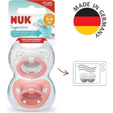 aklow akyoleticaret Signature Silikon Damaklı Emzik, Ikili, 0-6 Ay, Pembe