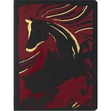 aklow akyoleticaret Özel Seri Çin Yeni Yılı Ateş Atı Cahıer Not Defteri Xl 19X25 Çizgisiz Karton Kapak Özel Seri Temalı