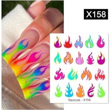 aklow akyoleticaret Tırnakmania Su Transferli Nail Art Sticker X158 (55344-13) 3988