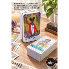 Yenilig 4 Adet Modern Witch Tarot Kartı – Metal Kutulu, Taşınabilir Fal ve Kehanet Kullanımı, Tarot Cards Tarot Deck, 11 x 6,5 cm