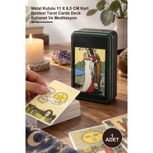Yenilig 1 Adet Tarot Kartı – Metal Kutulu 11 x 6,5 cm Kart Destesi Tarot Cards Deck Kehanet ve Meditasyon