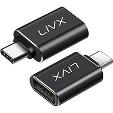 Mey İthalat USB 3.1 To Type-C 10GBPS 3A Hızlı Şarj ve Data Aktarımı Çevirici Dönüştürücü Otg Adaptör Siyah Otgcz