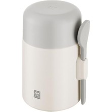 Mey İthalat Thermo Plus Termos Yemek Kavanozu, 600 Ml, Paslanmaz Çelik (Bej)